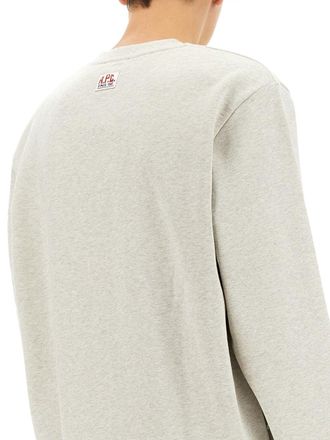 A.P.C. Logo Cotton Sweatshirt - Gray
