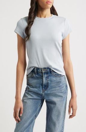Madewell Supima Cotton Rib T-Shirt in Clear Sky at Nordstrom Rack, Size X-Large
