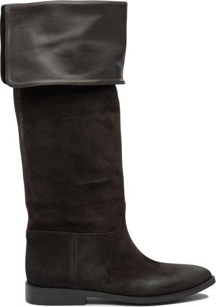 Strategia Bruine Leren Enkellaarzen Stijlvol - Dames - Hoge Laarzen - Bruin - 36 EU - Leer - Schoenen