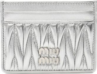 Miu Miu Portacarte matelassé 2020 - Argento