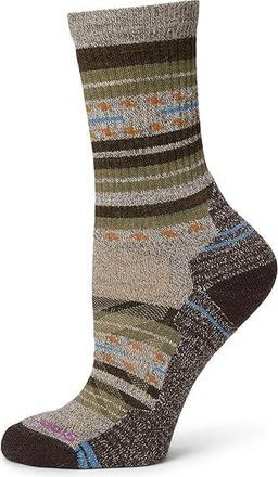 Smartwool Hike Light Cushion Margarita Crew Socks Womens Crew Cut Socks Shoes Taupe/Natural Marl : LG (Womens Shoe 10-12.5)