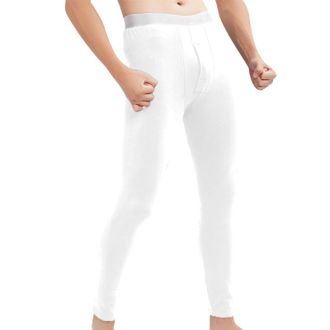 Generic Mens Thermal Leggings Fleece Lined Compression Tights, Warm Base Layer Pants for Winter Running, Cold Weather Sports Underwear Trousers, Workout Botto