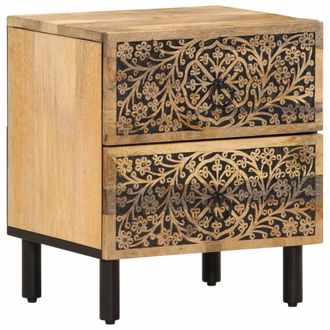 vidaXL Mesita De Noche De Madera Maciza De Mango 40x33x46 Cm Vidaxl