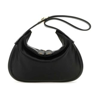 Valentino Garavani Shoulder Bags, female, Black, Size: ONE SIZE Small Go-Hobo Shoulder Bag