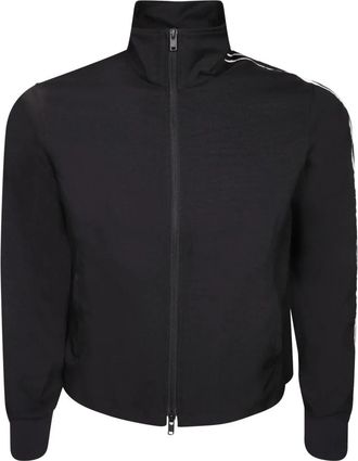 Yohji Yamamoto Sport Uniform Raw Cut 3 Stripes Track Top - Heren - Trainingsjackets - Zwart - M - Polyester - Fitness