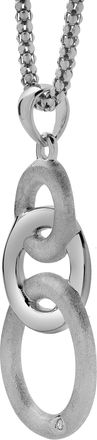 LuvMyJewelry Coralyn Sterling Silver 0.01 Ct Diamond Triple Circle Pendant