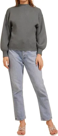 Moodie Mock Neck Sweater In Forest