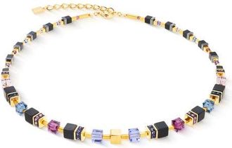 Coeur de Lion Geocube Precious Classic Gold Necklace in Blue Moon at Nordstrom