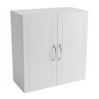 Relaxdays Armario Colgante Para Ba&ntilde;o Relaxdays, 2 Estantes, 60 X 60 X 30 Cm, Estante Regulable, Armario Estrecho, Mdf, Blanco