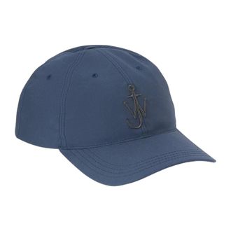 J.W.Anderson Logoborduurde Baseballpet - Heren - Petten - Blauw - ONE Size - Katoen - Accessoires