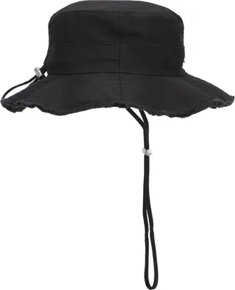 Jacquemus Womens Le Bob Artichaut Black Cotton Cappelli Hat