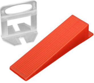 OEM Sistema De Nivelaci&oacute;n De Baldosas - Ancho De Junta De 2 Mm - 400 Leng&uuml;etas De Tracci&oacute;n - 100 Cu&ntilde;as Reutilizables - Para Baldosas De 3 A 12 Mm De Espes