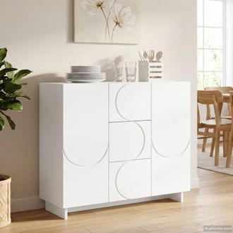 vidaXL Vidaxl Credenza Bianco 85,5 X 31 X 75 Cm Legno Ingegnerizzato