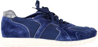 Valentino Pre-owned Mens Garavani Soul AM Sneakers in Navy Blue Suede and Mesh - Size EU 46