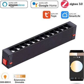 OEM Foco Lineal Led Wifi Zigbee De 9 W Para Rieles Magn&eacute;ticos Smart Track 230 V Ca, Regulable Entre 3000 Y 6000 K