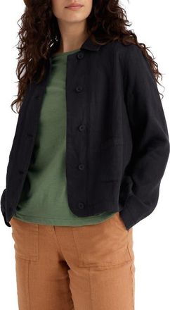 Seasalt Cornwall Arame Linen Jacket in Inkwell at Nordstrom, Size 14 Us