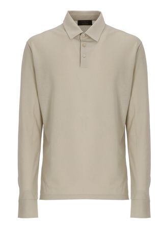 Zanone Beige Two Buttons Polo Shirt