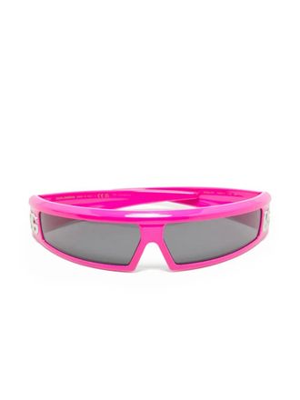 Dolce & Gabbana 2024s zonnebril met rechthoekig montuur en DG-logo - Roze