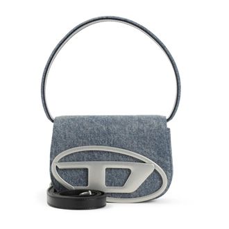 Diesel Tassen, Dames, Blauw, ONE Size, Katoen, Stijlvolle 1DR Modieuze Horloge