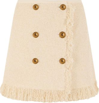 Elisabetta Franchi Korte Rok - Dames - Korte rokken - Beige - S - Katoen - Rokken
