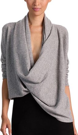 Alice & Olivia Alice + Olivia Jules Drape Cashmere Pullover