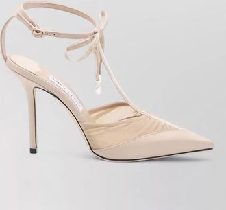 Jimmy Choo London satin mesh pumps