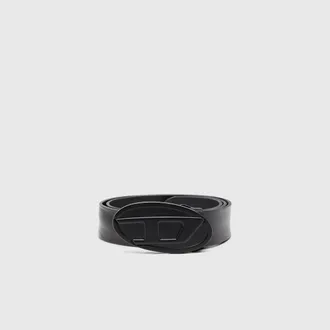 Diesel 4cm belt in waxed leather - Belts - Man - Black
