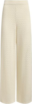 12 Storeez Katoenen gebreide broek - Beige