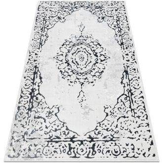 RugsX Alfombra Allure 1961 Ornamento, Marco - Estructural, Elegante, Glamurosa Blanco / Gris Grey 140x190 Cm