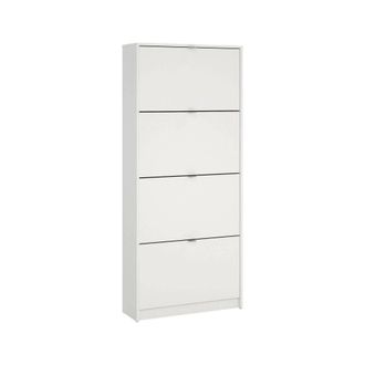 Dmora Zapatero Natalie, Zapatero, Armario De Entrada Multiusos, Zapatero, 70x24 H162 Cm, Blanco - Dmora