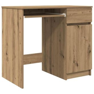 Berkfield Home Desk Artisan Oak 86x49x76 cm Engineered Wood in Brown | Size: 86 x 49 x 76 cm