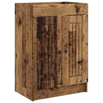 vidaXL Cabinet Debajo Del Fregadero Madera Envejecida Vidaxl