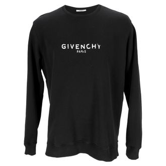 Givenchy Givenchy sweatshirt met ronde hals en logo-print in zwart katoen