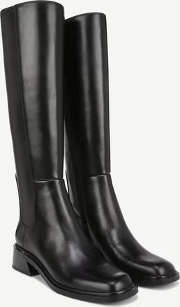 Franco Sarto Giselle Boots Womens Black Leather Square Toe Knee High lion947
