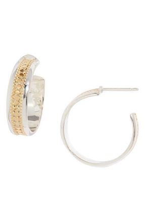 Anna Beck Classic Hoop Earrings in Two Tone at Nordstrom