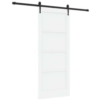 vidaXL Puerta Corredera Orkdal Blanco Y Negro 83 X 202 Cm Vidaxl