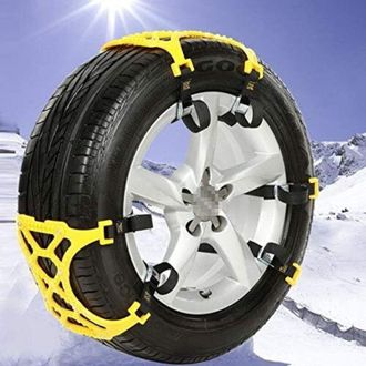 OEM Cadenas De Nieve Para Coche, Tama&ntilde;o M, Cadenas Antideslizantes Para Neum&aacute;ticos De Nieve, Color Amarillo, 6 Piezas/juego Para 1 Coche Con Embalaje En B