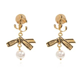 Jimmy Choo London Parel Oorbel - Dames - Oorbellen - Geel - ONE Size - Accessoires