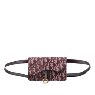 Dior Pre-owned Canvas Belt Bag - Dames - Pre-owned - Rood - Maat: ONE Size Leer