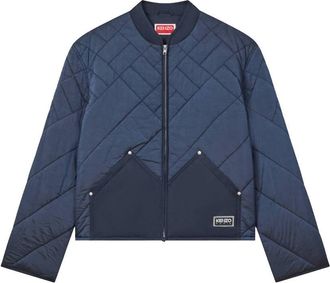 Kenzo Weave Quilted Puffer Jacket, Size X-Large