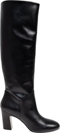 Dsquared2 85mm Twin leather block-heel knee-high boots - women - Calf Leather/Goat Skin/Leather/Rubber - 38.5 - Black