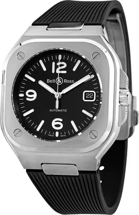 Bell & Ross Pre-owned Bell and Ross Automatic Black Dial Mens Watch BR05A-BL-ST/SRB