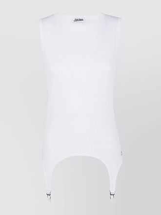 Jean Paul Gaultier cotton ribbed tank top
