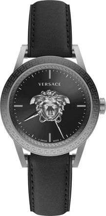 Versace Empire Herenhorloge Zwart Staal - Heren - Horloges - Zwart - ONE Size - Accessoires