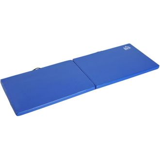 HOMCOM Materassino da Ginnastica Pieghevole e Antiscivolo 180x60x5 cm Blu