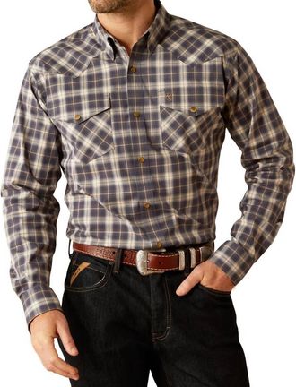 Ariat Relentless Pursuit Long Sleeve Snap Shirt In Oddessy Grey