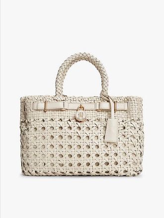 Tommy Hilfiger The American Icon Braided Leather Tote Bag