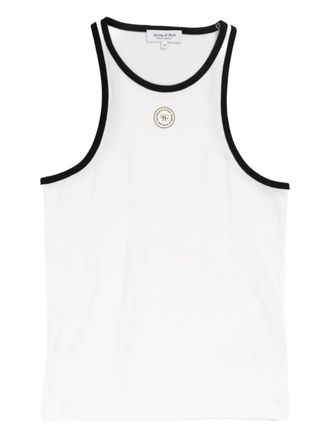 Sporty & Rich logo-appliqué tank top - White