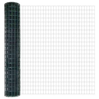 Berkfield Home Euro Fence with 5 U Posts Green 1.6x10 m Steel