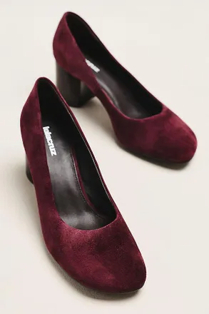 Lola Cruz Suede Block Heels